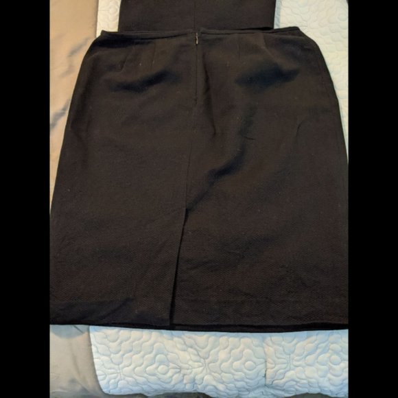 Calvin Klein 2 Piece Women's Skirt Suit Black Belted Size 6 #284 - Picture 7 of 11